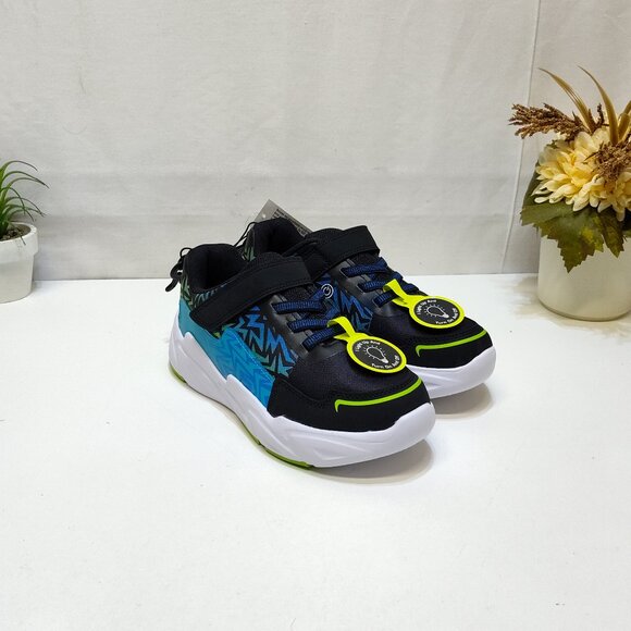 Athletic Works Light-Up Sneaker Boy 4 Bungee Laces Hook Loop Strap On/Off Switch - Picture 1 of 15